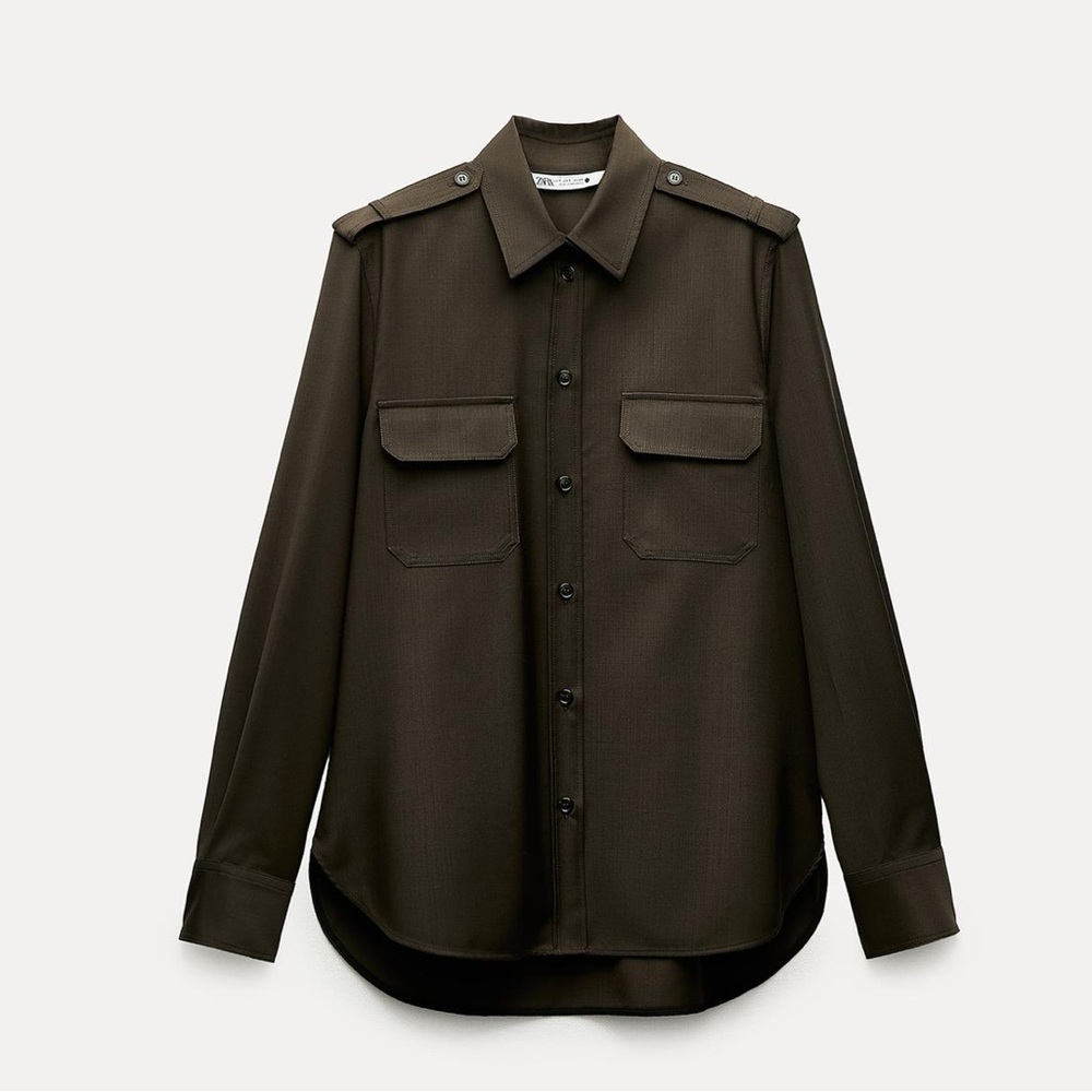 Zara ZW Collection Khaki Cargo Suit Medium